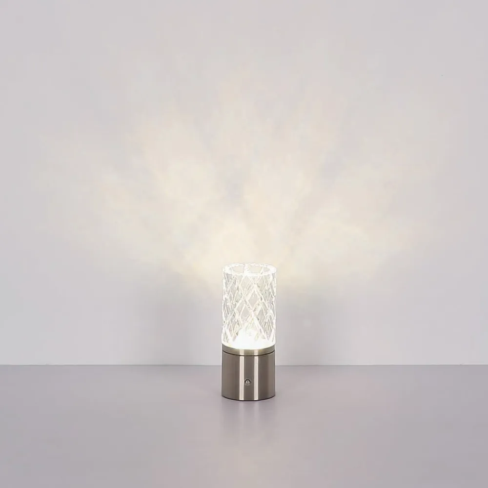 LED-bordlampe Lunki, messingfarvet, højde 19 cm, CCT^Globo Outlet