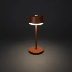 Konstsmide LED-bordlampe Lyon, terracotta, IP54, dæmper, CCT, RGB