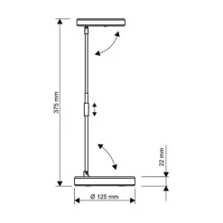 Maul LED-bordlampe puck, teleskoparm, hvid