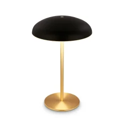 LED-bordlampe med batteri Brilo unplugged Caxa, sort/messing^Briloner