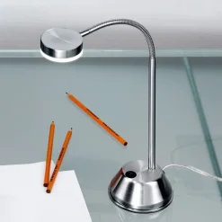 ORION Bordlamper>LED-bordlampe Mira, satineret nikkel