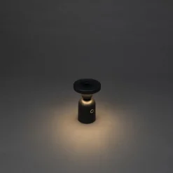 LED-bordlampe Nantes, sort, aluminium, IP54, dæmper, CCT^Konstsmide Discount