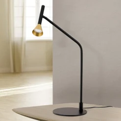 LED-bordlampe Odeon, sort, drejelig^ORION Online