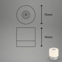 Briloner Dekorationsbelysning|Terrassebelysning>LED-bordlampe Smal, kromfarvet, 2.700K, dæmpbar