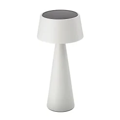 LED-bordlampe Solino, hvid, solcelle/USB, 26 cm, IP44^Sigor Outlet