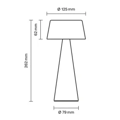 LED-bordlampe Solino, hvid, solcelle/USB, 26 cm, IP44^Sigor Outlet
