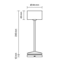 Sigor LED-bordlampe Veluna, sort, højde 25 cm IP44 dæmpbar CCT