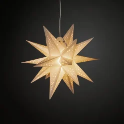 LED-dekolampe papirstjerne, 3D, hvid, dæmpbar^Konstsmide Christmas Best