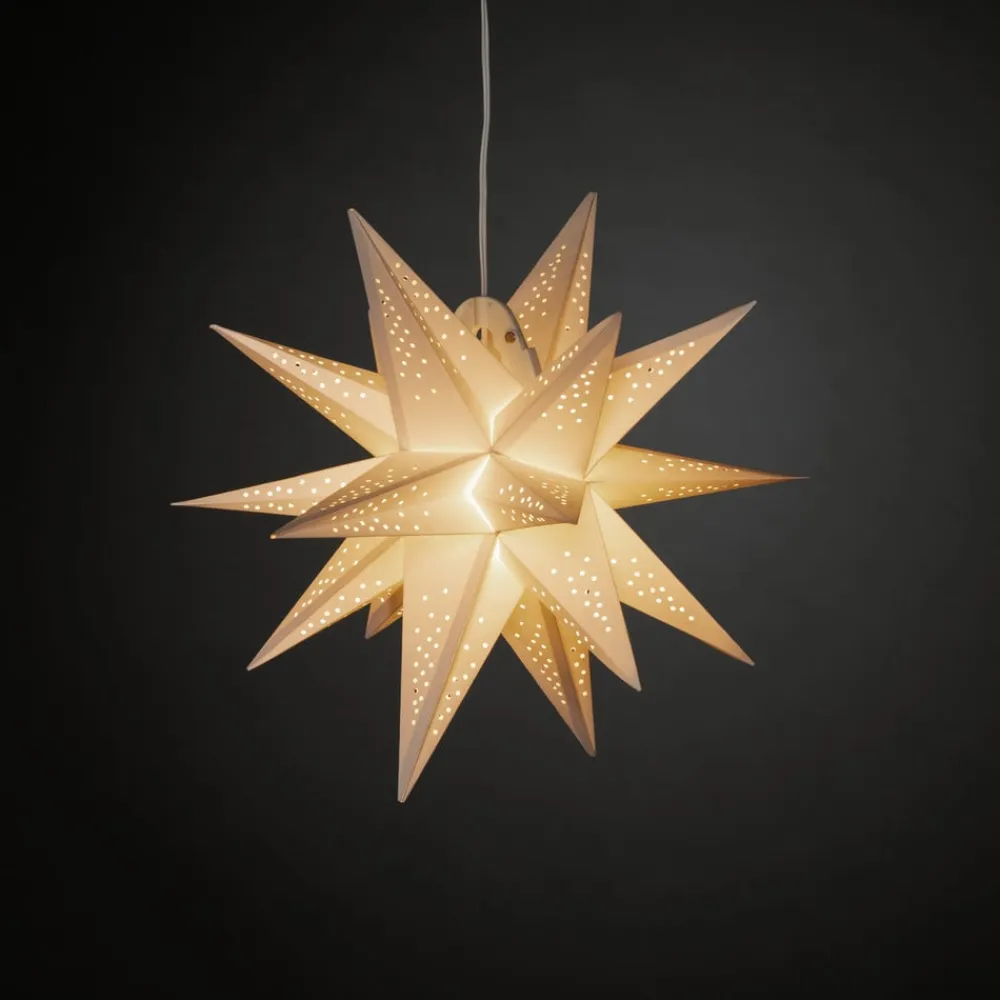 LED-dekolampe papirstjerne, 3D, hvid, dæmpbar^Konstsmide Christmas Best