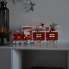 Konstsmide Christmas LED-dekolampe, træsilhuet tog, batteri, USB