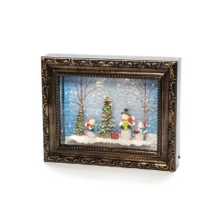 Konstsmide Christmas Julepynt>LED-dekorationslampe billedramme med snemænd