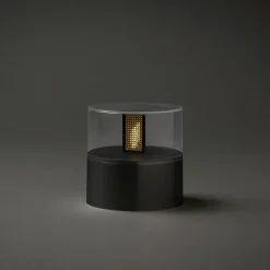 Konstsmide Christmas Julepynt|Julelys Udendørs>LED-dekorationslampe med flammeeffekt, sort sokkel