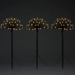 Konstsmide Christmas LED-dekorationslampe tre mælkebøtter med jordspyd IP44