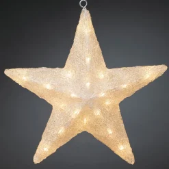 Konstsmide Christmas Julepynt|Julelys Udendørs>LED-dekorationsstjerne til udendørs brug, Ø 40 cm