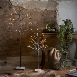 STAR TRADING LED-dekorationstræ Snefrosttræ IP20 Højde 90 cm