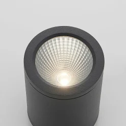 Lucande LED-downlight Embla af aluminium IP54, mørkegrå