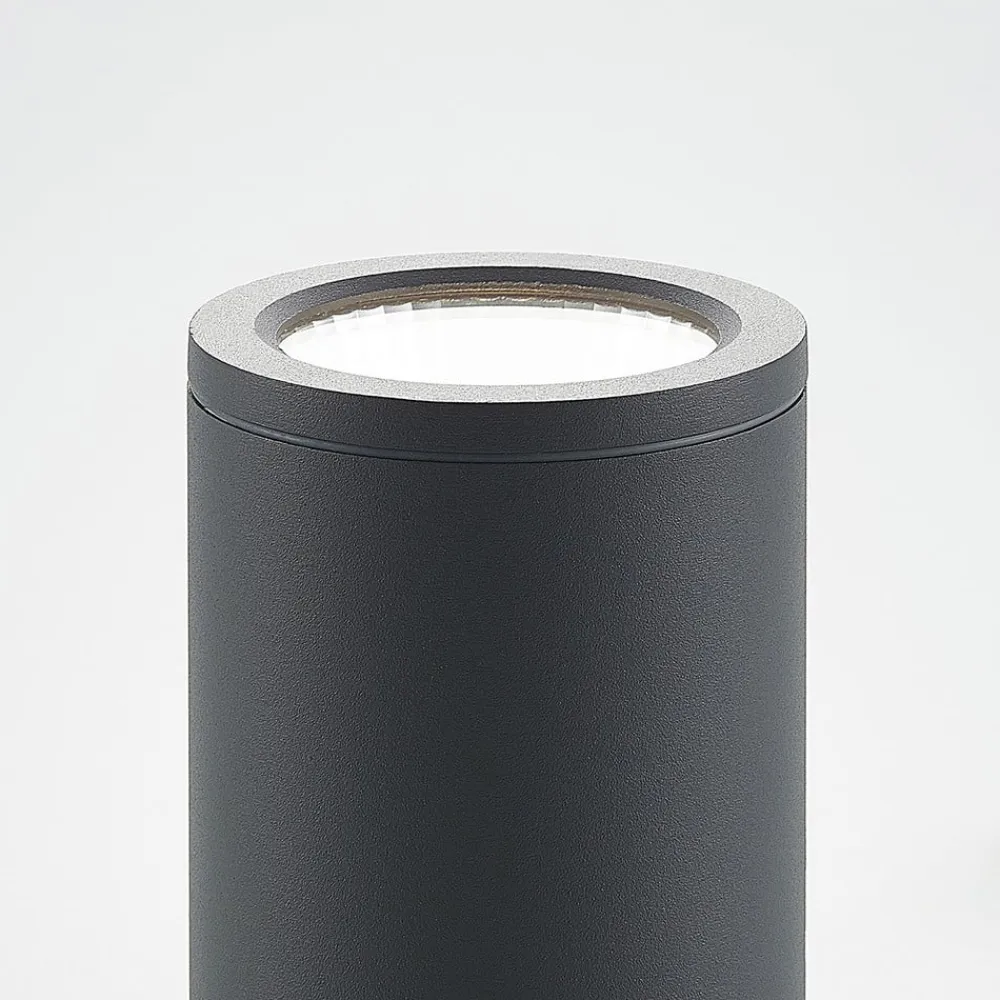 Lucande LED-downlight Embla af aluminium IP54, mørkegrå