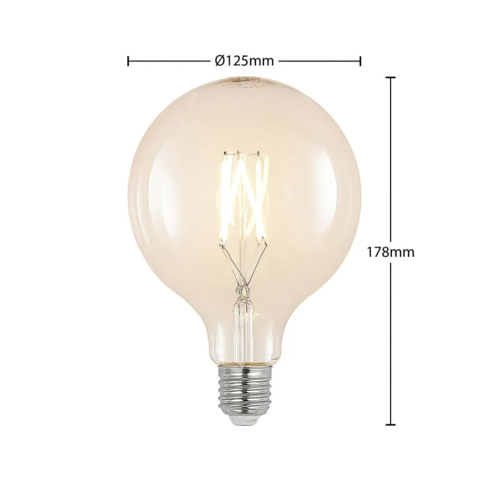 LED-filament E27 6 W 2.700 K G125 Globe klar 3 stk^Arcchio New