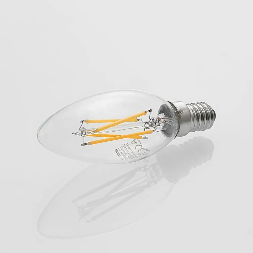 Arcchio Dæmpbar Led-Pære|Filament Pære>LED-filamentpære E14 4 W 827 kerte, dæmpes, 2 stk