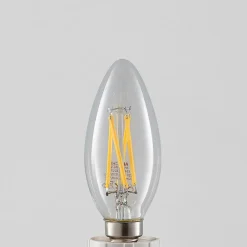 Arcchio LED-filamentpære E14 4 W 827 kerte, dæmpes, 3 stk