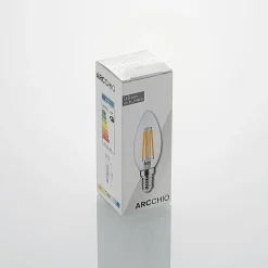 Arcchio LED-filamentpære E14 4 W 827 3-trins-dæmper, 2 stk