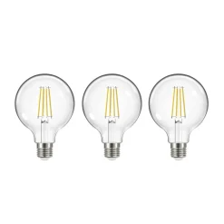LED-filamentpære, E27, G95, 3,8W, 3000K, 806lm, 3 enheder^Arcchio Clearance