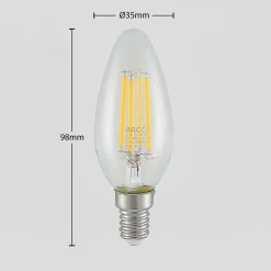 Arcchio LED-filamentpære E14 4W 2.700K 3-trins dæmper