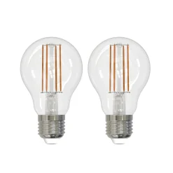 LED-filamentpære E27 8W klar 2.700K dæmpbar sæt med 2 stk^Arcchio Outlet