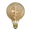 LED-filamentpære Spiral Filament G95 E27 3,2 W amber dæmpbar^STAR TRADING Clearance