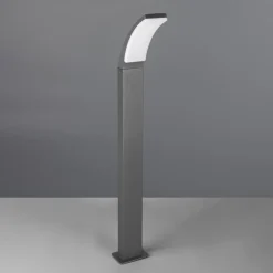 LED-gadelampe Beja, antracit, aluminium, højde 100 cm^Reality Leuchten Best
