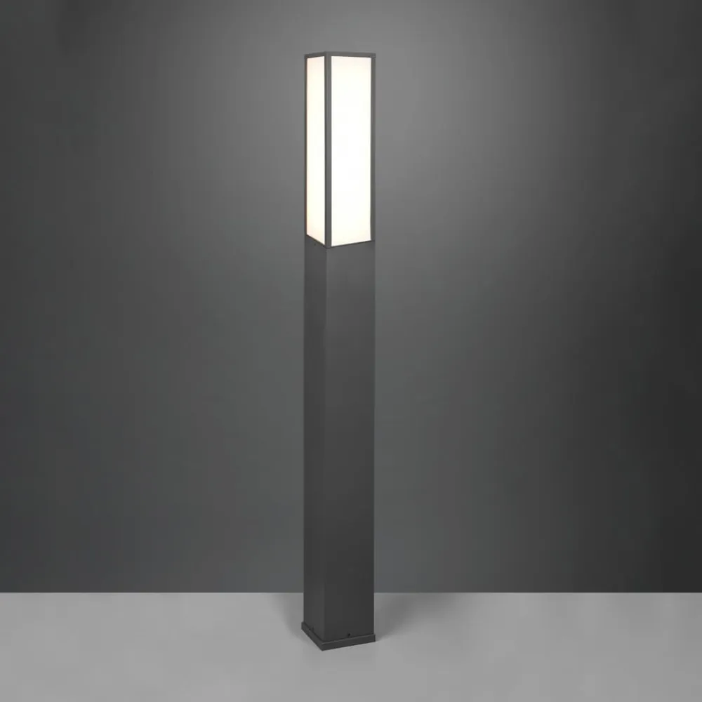 Trio Lighting LED-gadelampe Fuerte, antracit, aluminium, IP54