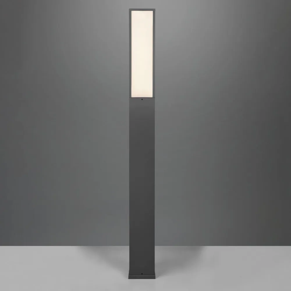 Trio Lighting LED-gadelampe Fuerte, antracit, aluminium, IP54