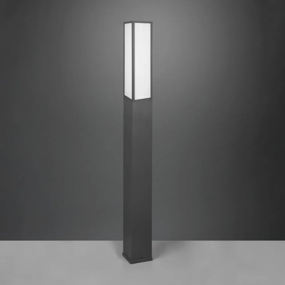 Trio Lighting LED-gadelampe Fuerte, antracit, aluminium, IP54