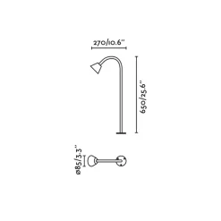 FARO BARCELONA Gadebelysning>LED-gadelampe Lily, højde 65 cm, sort, stål, IP65