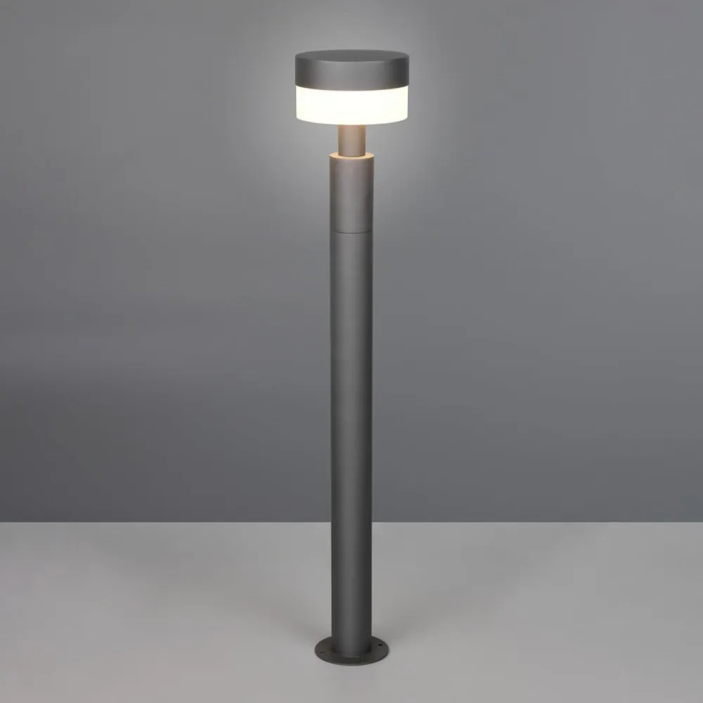 Trio Lighting Gadebelysning>LED-gadelampe Mackenzie, højde 95 cm, antracit, støbt aluminium