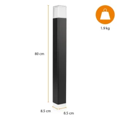 Smartwares LED-gadelampe OOL-50018, aluminium, højde 80 cm