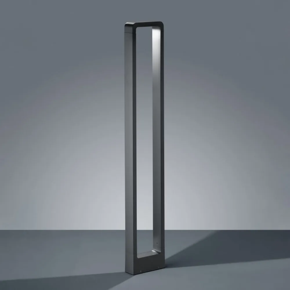 LED-gadelampe RENO, antracit, højde 100 cm, metal, IP54^Trio Lighting Best