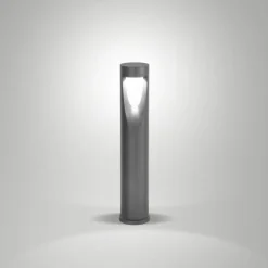 LED-gadelampe Teo, 60 cm høj, sort, metal, IP65^Fabas Luce