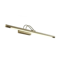 Lindby LED-gallerilampe Mailine med kontakt, messing