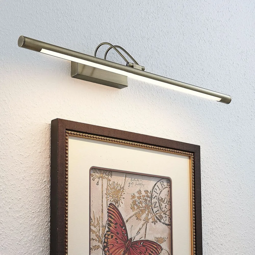 Lindby LED-gallerilampe Mailine, patineret messing