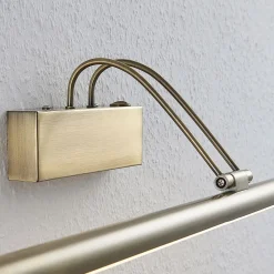 Lindby LED-gallerilampe Mailine, patineret messing