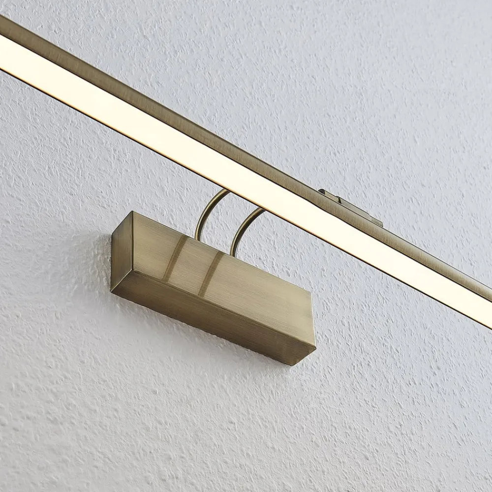 Lindby LED-gallerilampe Mailine, patineret messing