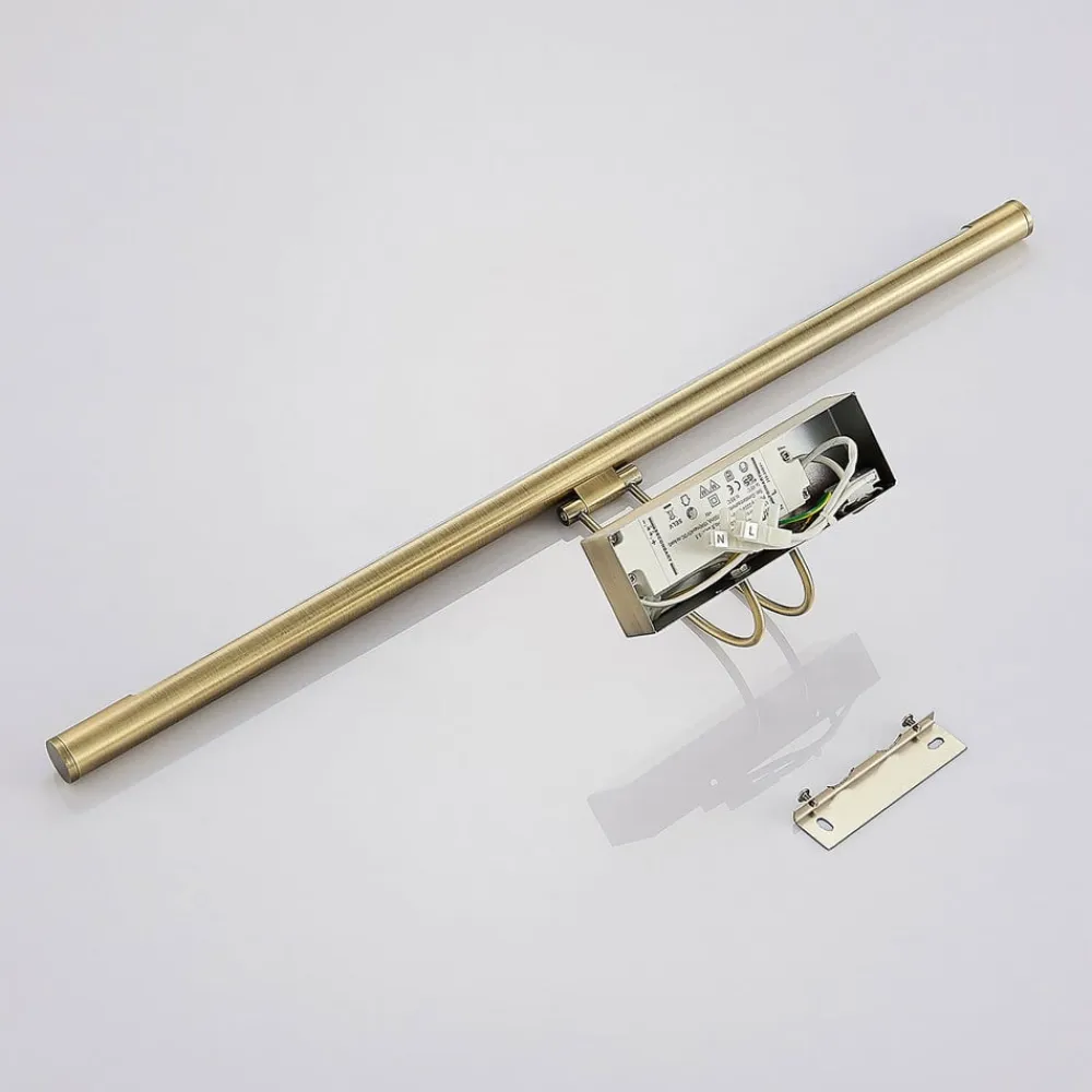 Lindby LED-gallerilampe Mailine, patineret messing