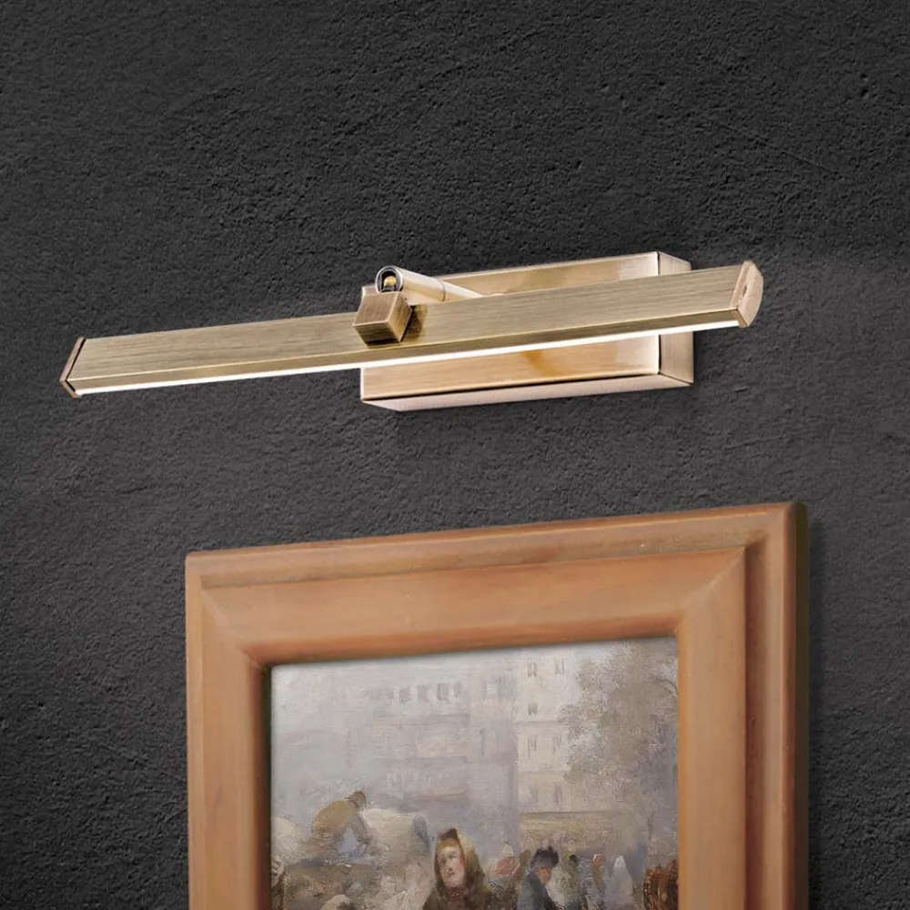 ORION LED-gallerilampe Suren i antik messing, 30 cm