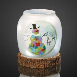 Hellum Julepynt>LED-glasvase-snemand, batteridrevet