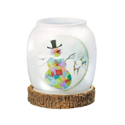 Hellum Julepynt>LED-glasvase-snemand, batteridrevet