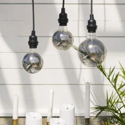 STAR TRADING LED-globepære E27 2 W G125 Decoled Spiral Smoke