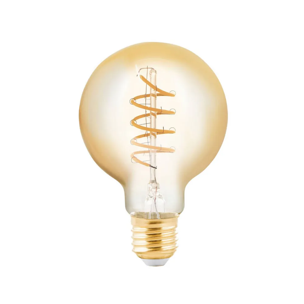 EGLO Filament Pære|Led Pærer>LED-globepære E27 4W ravfarvet Ø 8 cm