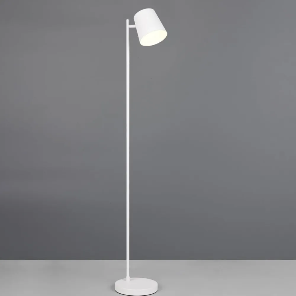 LED-gulvlampe Blake, hvid mat, metal, dæmpbar^Reality Leuchten Best