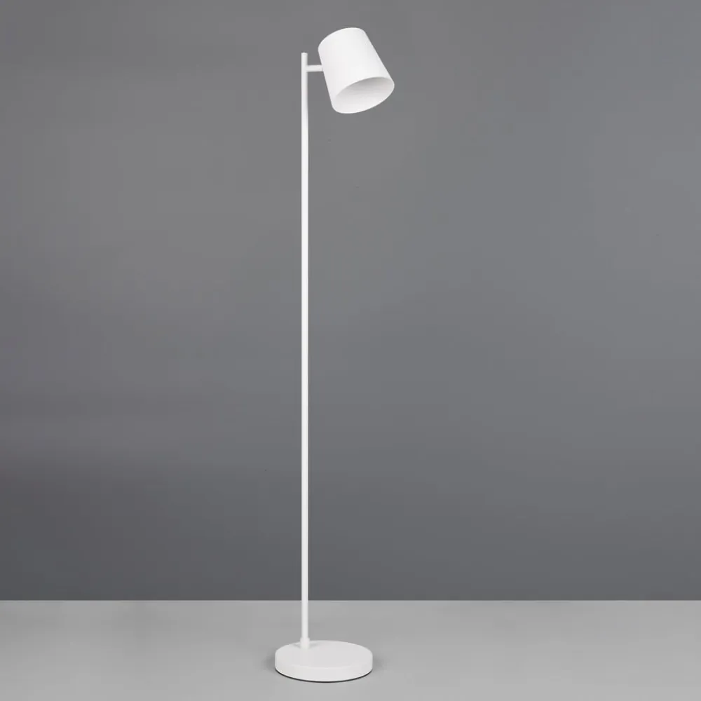 LED-gulvlampe Blake, hvid mat, metal, dæmpbar^Reality Leuchten Best